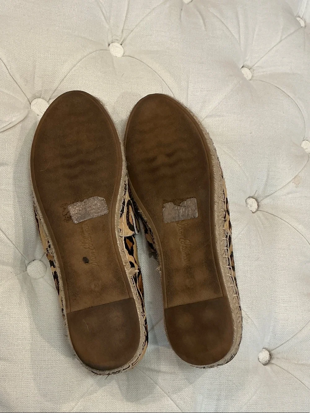 Sam Edelman Leopard Espadrille Slip-Ons in Tan and Black